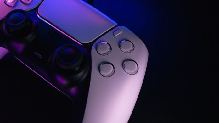 Controller Aesthetic View: A stylish and sleek image showcasing the aesthetic details of a gaming controller